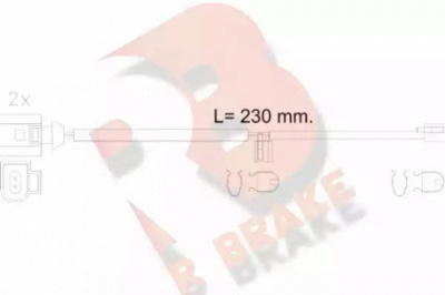 R BRAKE 610611rb -  Сигнализатор, износ тормозных колодок